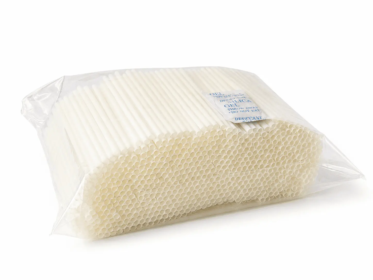 PureStalk 5mm Cocktail & Stirrer Drinking Straws - Plant-Based PLA - 0.20x5.5" (5x140mm) - Being Stored in a Bag Back with a Pack of Desiccants